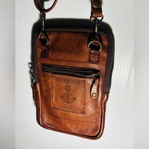 HARBOUR  2nd  anchor, Brown Leather Crossbody Bag